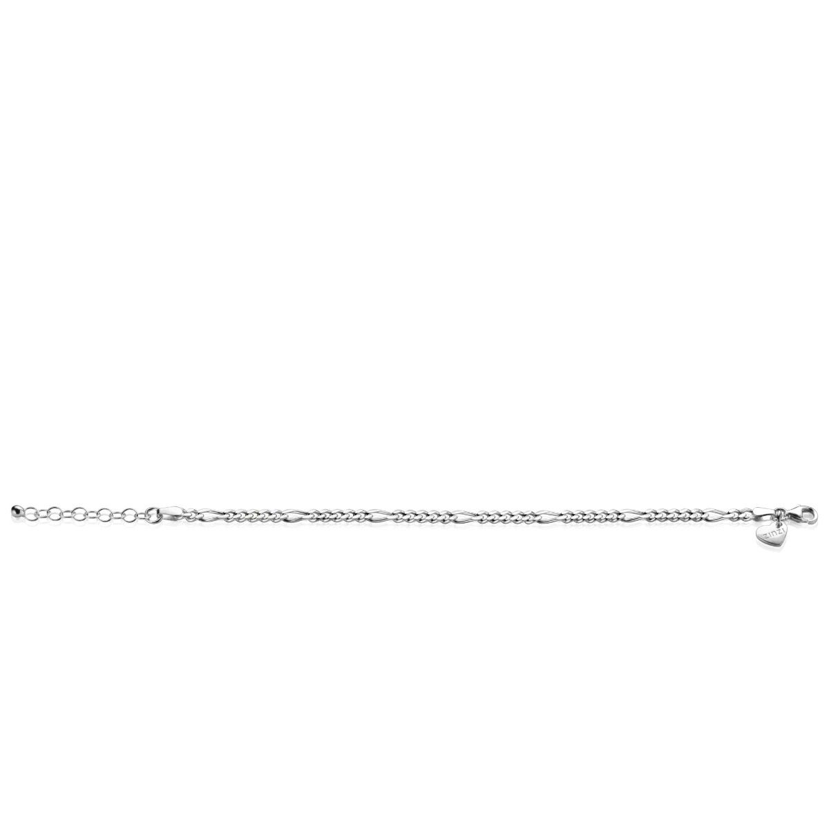 ZINZI zlv. armband figaro schakel 3.5mm