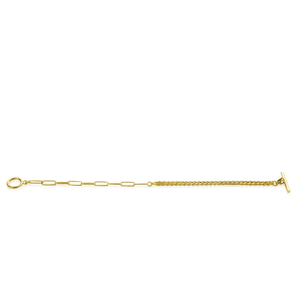ZINZI zlv. armb.gg.verg. paperclip/koord met t-bar