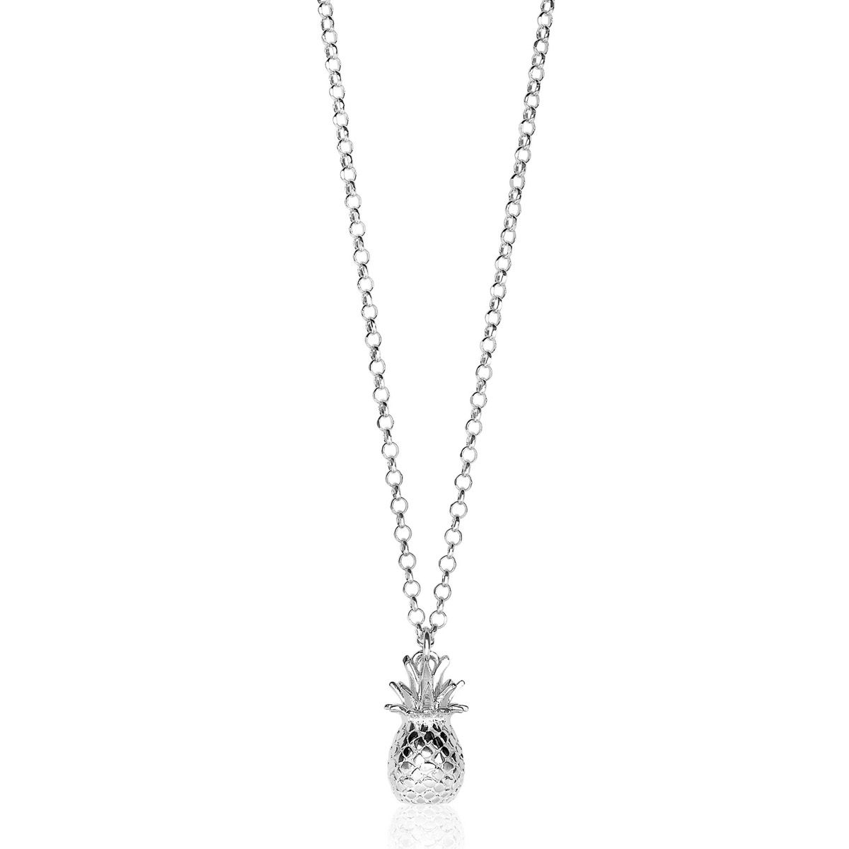ZINZI zlv. collier met ananas 43/46cm