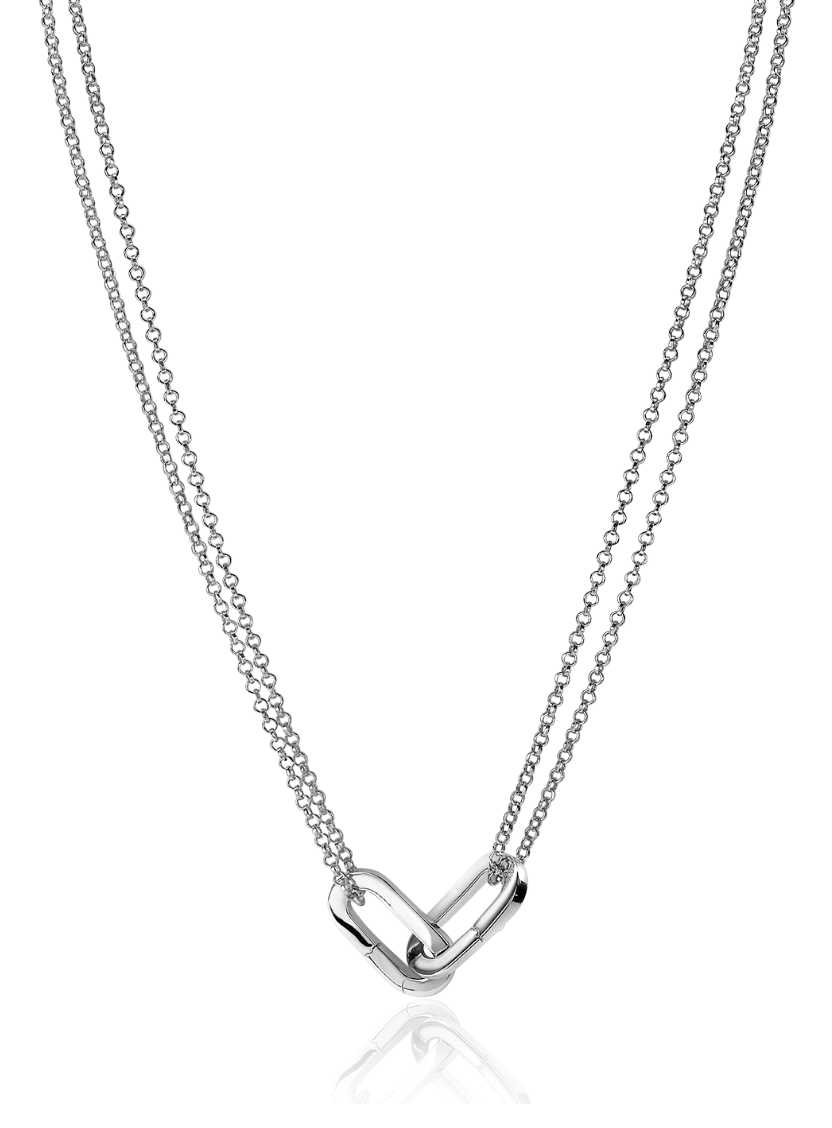 ZINZI silberne Kette 45cm ovaler Verschlussring ZIC2215Z