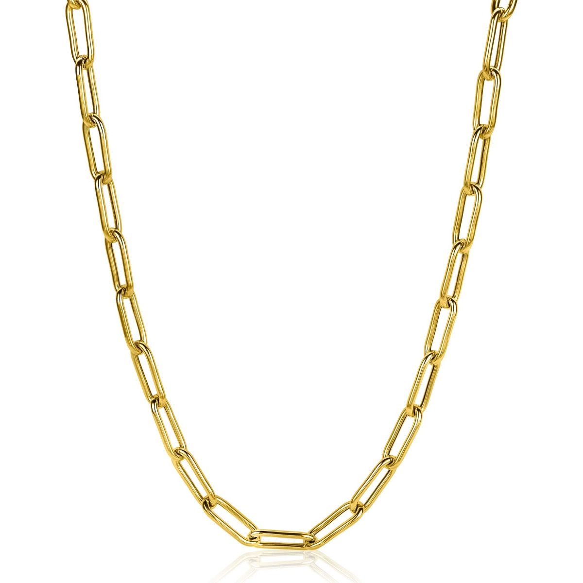 ZINZI zlv. collier gg. verg. paperclip 5.8mm 45cm