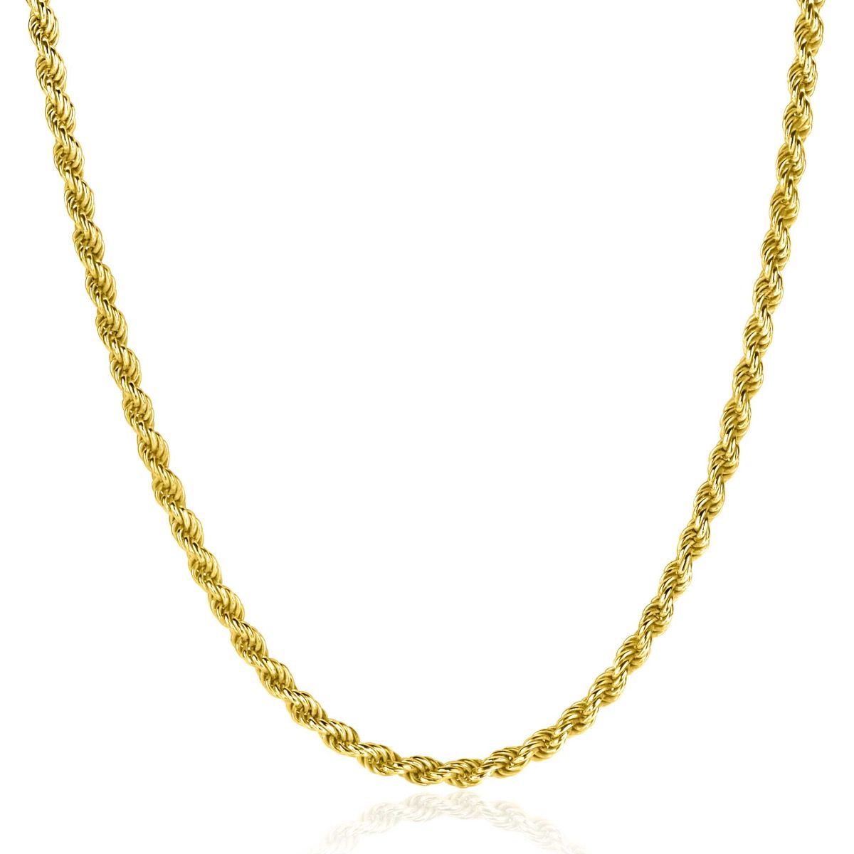 ZINZI zlv. koord collier geelgoud verguld 45cm