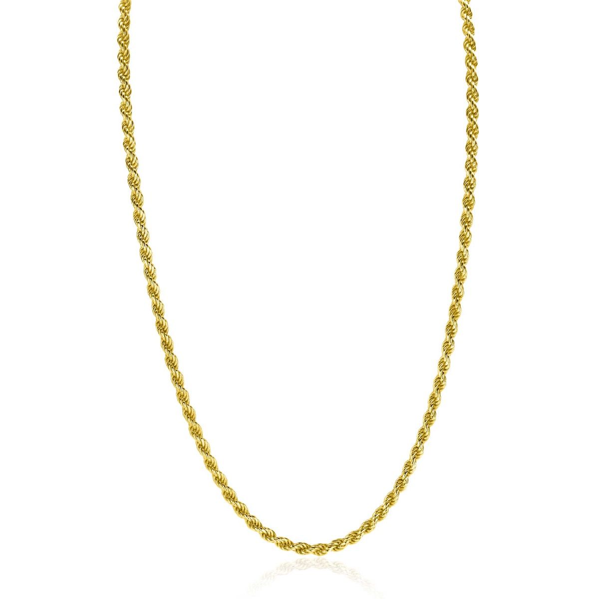 ZINZI zlv. koord collier geelgoud verguld 45cm