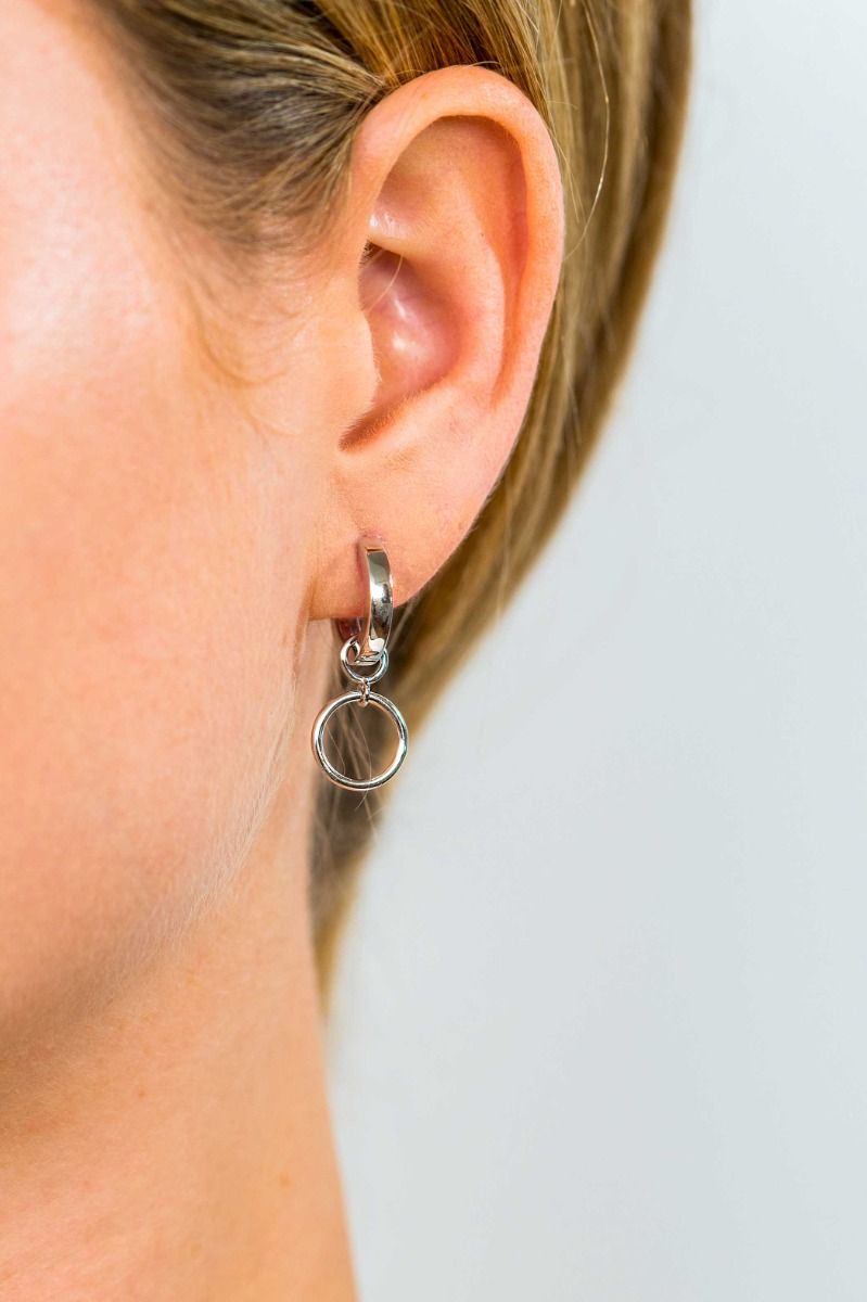 ZINZI silberne Ohrhänger offen rund 11mm ZICH1748