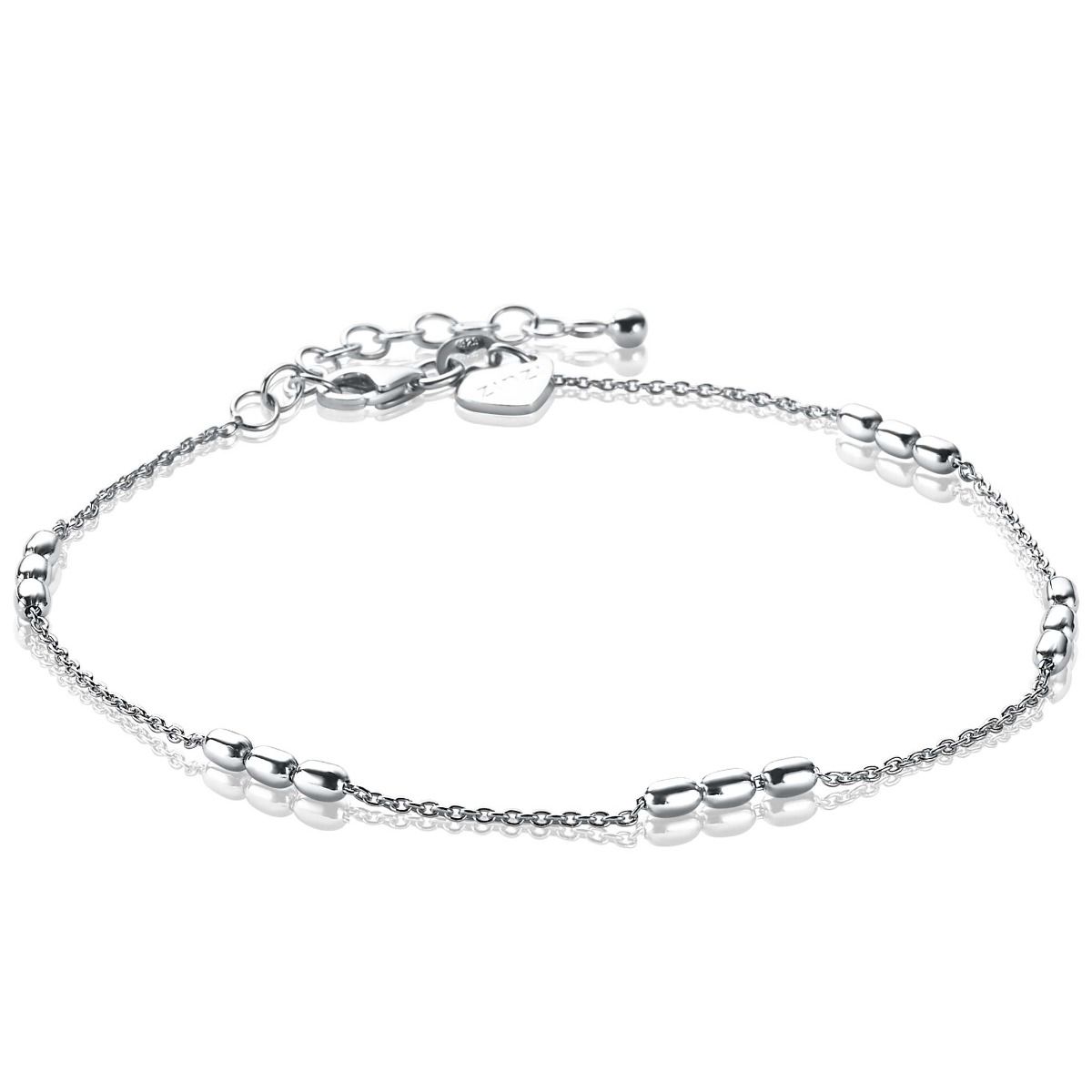 ZINZI silbernes Knöchelband ovaltjes 23+4cm ZIE1809