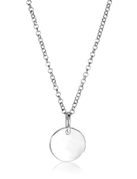 ZINZI zlv. hanger rond plaatje 12mm