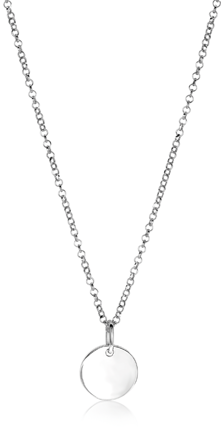 ZINZI zlv. hanger rond plaatje 12mm