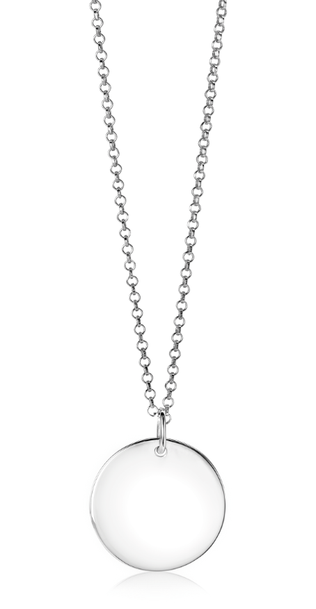 ZINZI zlv. hanger rond plaatje 20mm