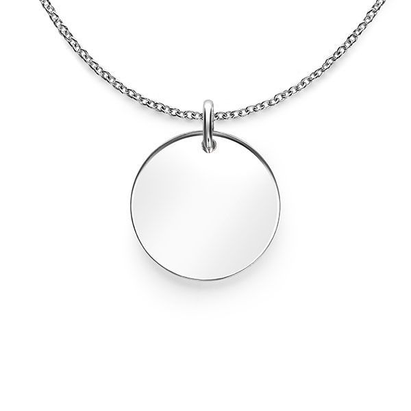 ZINZI zlv. hanger rond plaatje 12mm