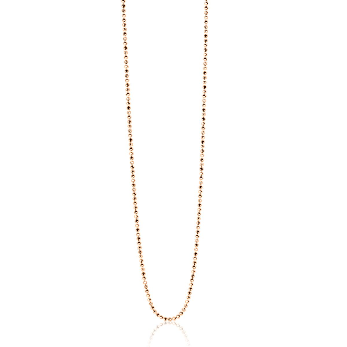 ZINZI zlv. bol collier 45 cm rosé verguld