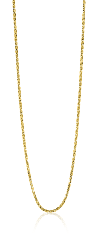 ZINZI zlv. palmier collier 60 cm geel verguld