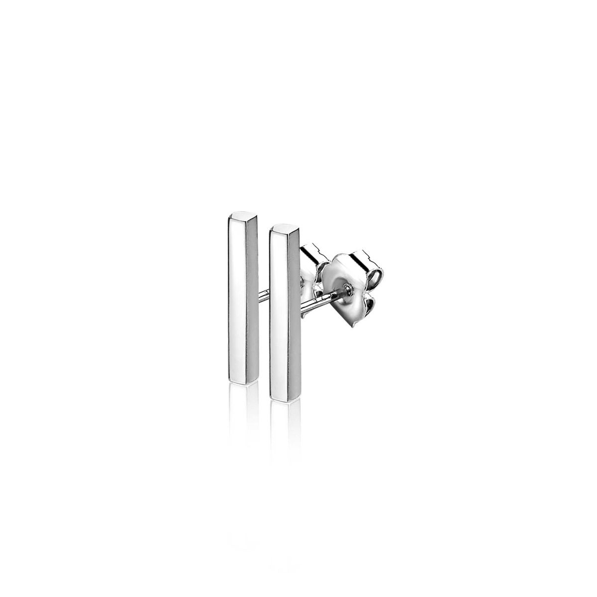 ZINZI silberne Ohrstecker Stab glatt 15mm ZIO1466