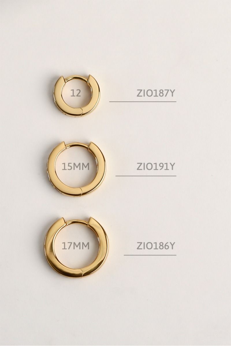 ZINZI zlv. klapcreolen gg.verguld zirconia 12x3mm