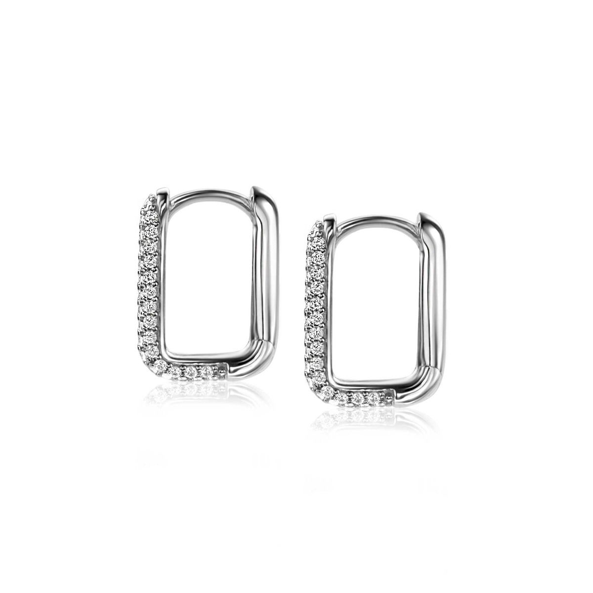 ZINZI zlv. klapcreolen rechthoek zirc. pave 15x2mm