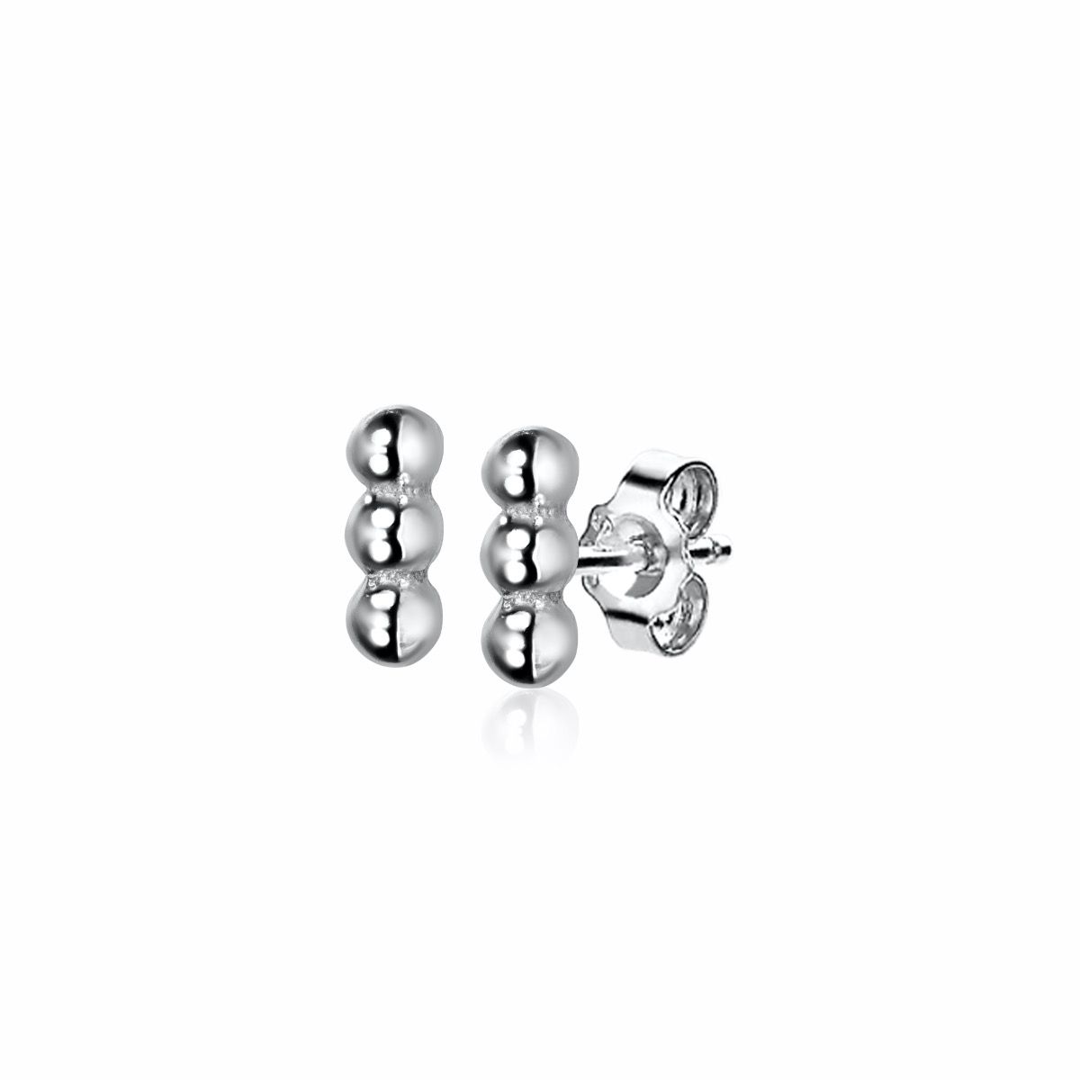 ZINZI silberne Ohrstecker drei Kugeln 6mm ZIO2230