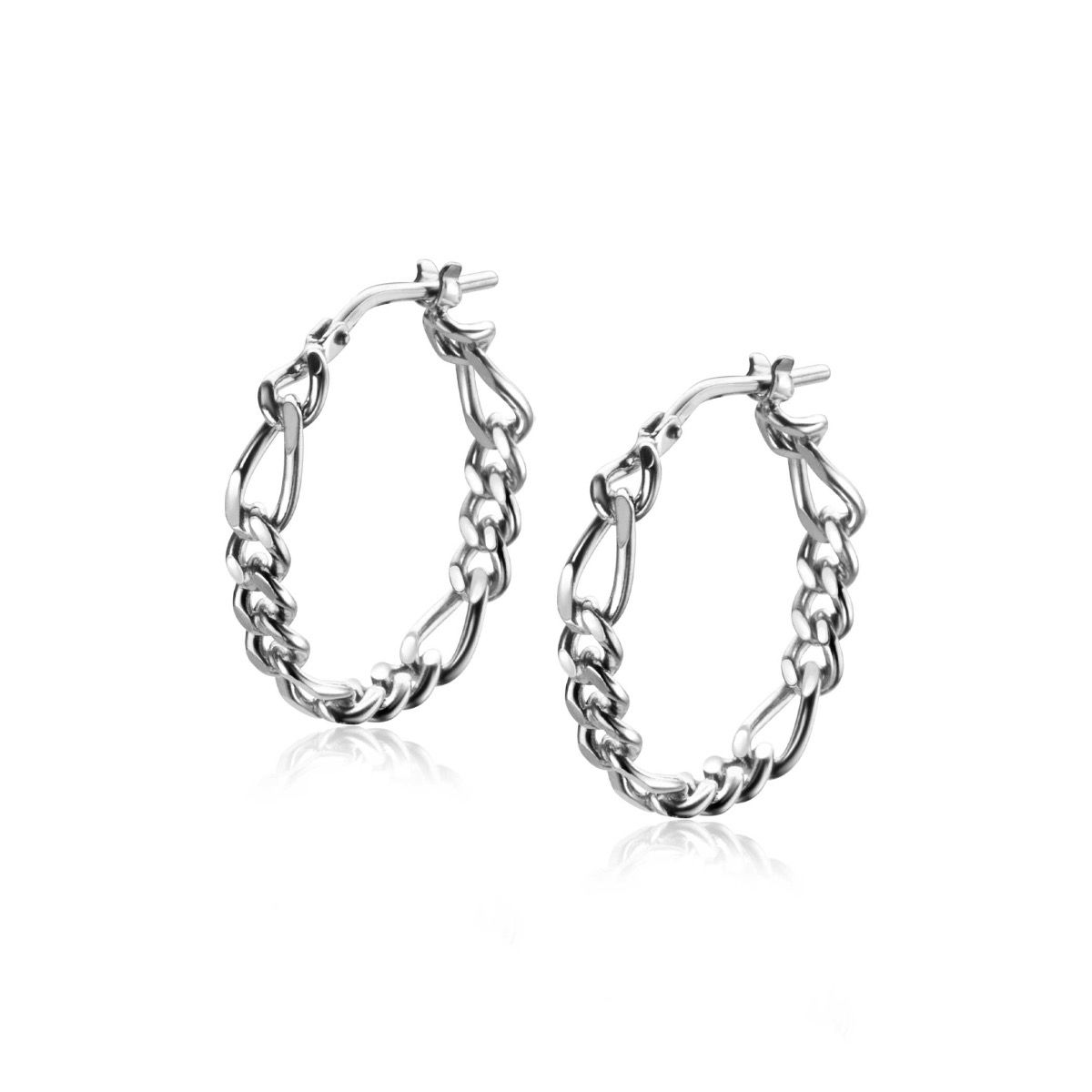 ZINZI * zlv. oorringen figaro schakels 23x4mm