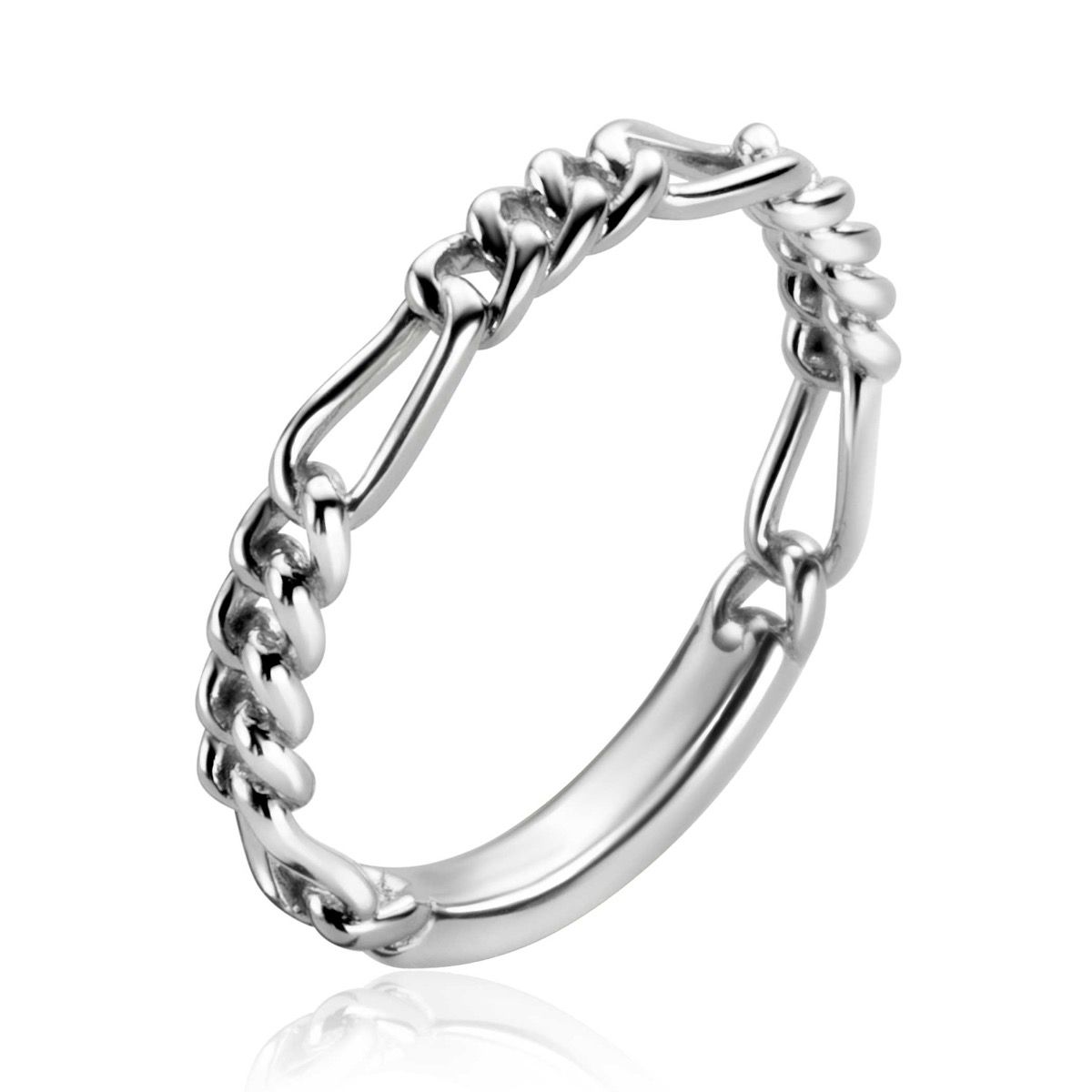 ZINZI zlv. aanschuifring figaro schakel 3mm mt.58