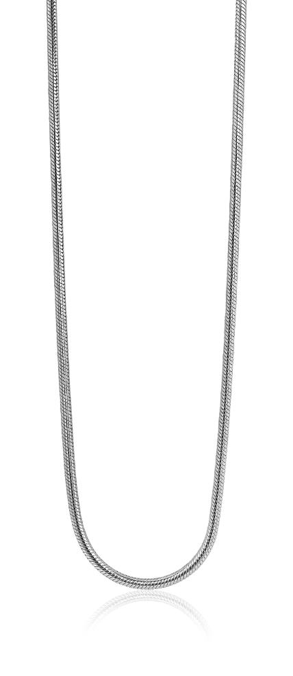 50cm Zinzi silberne Schlangenkette 1,5mm breit ZISL15