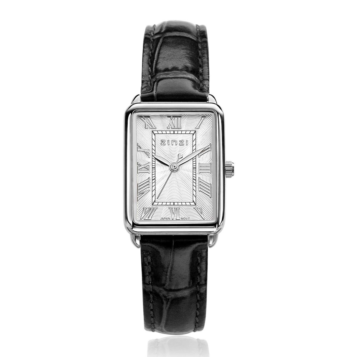 Zinzi Elegance horloge 28mm witte w.plaat zw.band