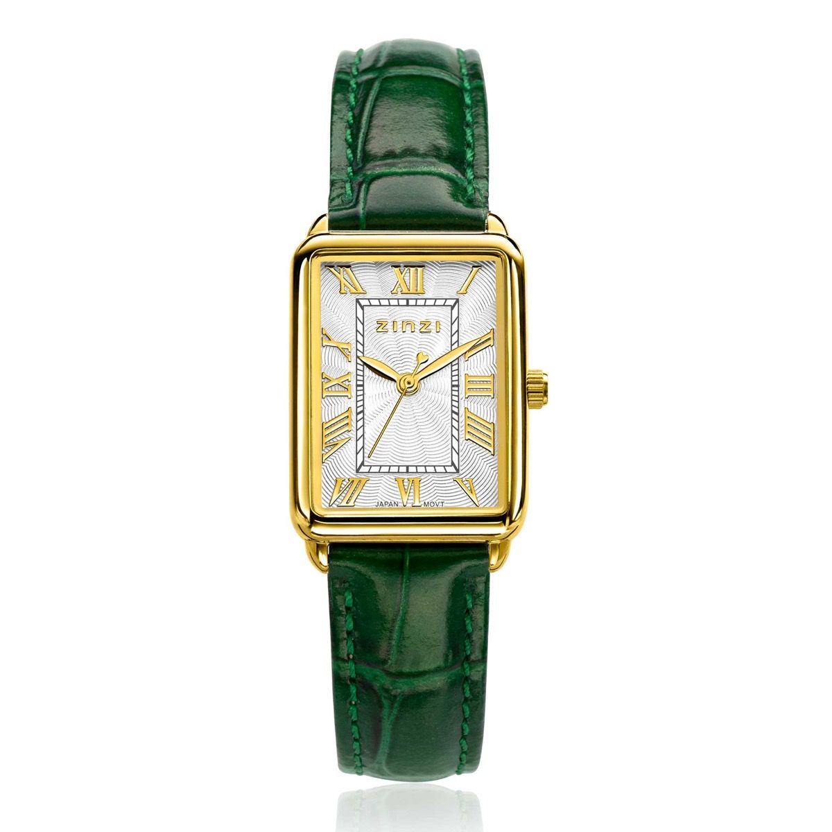 Zinzi Elegance bic.horl.28mm witte w.plt groene band