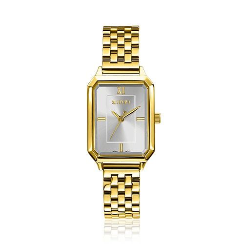 Zinzi Allure horloge 30mm gold/w.plt zilver/gd.band