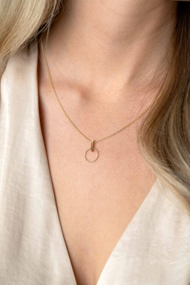 ZINZI GOLD hanger staafje met open rondje 11,5mm