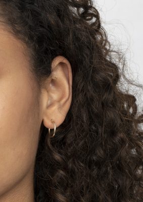 "ZINZI Gold 14 Karat Gold Kreolen rund rohrförmig 15 x 1,5mm ZGO127"