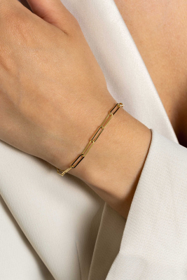 ZINZI GOLD armband paperclip schakels 3.1mm