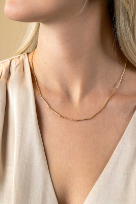 ZINZI GOLD collier staafjes 45cm