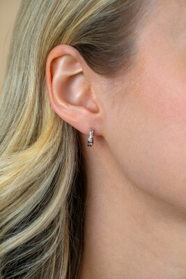 ZINZI silberne Ohrringe 12x3mm überkreuz  weiß ZIO2039