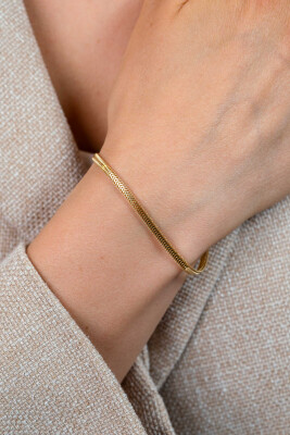 ZINZI zlv. armb.gg.verg. platte slang 2.5mm breed