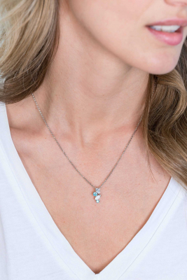 ZINZI silberner Anhänger 15mm spielerische Formen hellblau und weißer Zirkonia ZIH2189