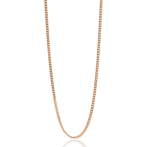 45cm ZINZI silberne Gourmet Kette rosévergoldet ZILC-G45R