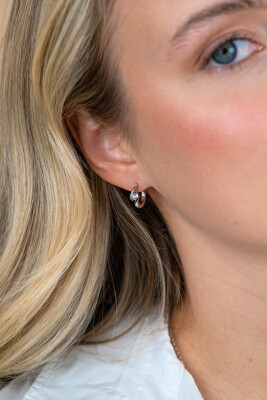 ZINZI zlv. klapcreolen slagmodel met zirconia 14mm