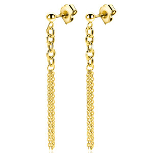 ZINZI zlv. oorstekers gg.verg. ovale schakels lang