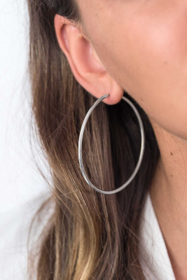 ZINZI silberne Kreolen 55 x 2mm glatt ZIO437