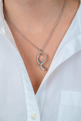 ZINZI zlv. collier met sierlijke hanger