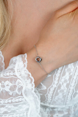 ZINZI zlv. armband 3 ringen in elkaar