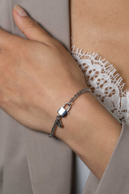 ZINZI zlv. armband gourmet met slot sluiting