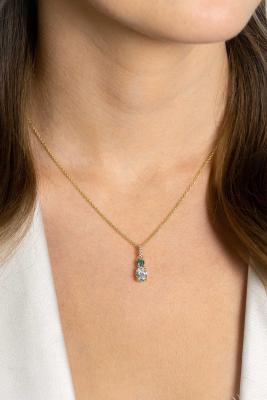 ZINZI zlv. hanger gg.verg. blauw en ovaal zirconia