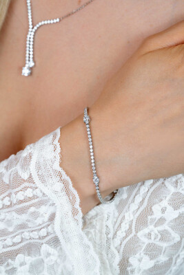 ZINZI zlv. tennisarmband fantasie zirconia's