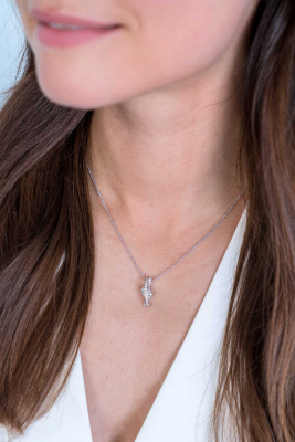 ZINZI silberner Luxus cross-over Anhänger 18mm  weißer Zirkonia ZIH2190