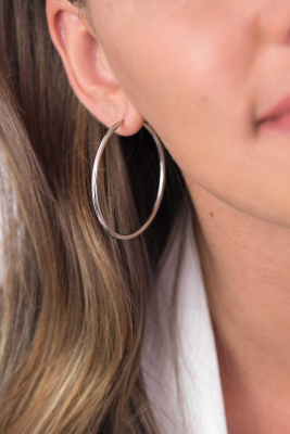 ZINZI silberne Kreolen 45 x 2mm glatt ZIO436