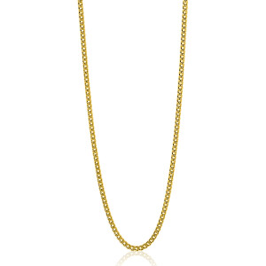 45cm ZINZI silberne Gourmet Kette gelbvergoldet ZILC-G45G