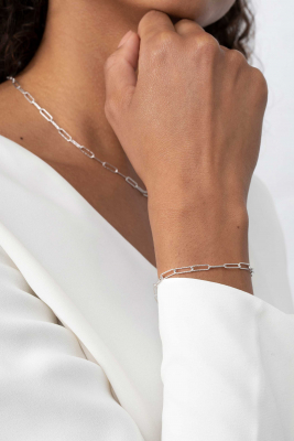 ZINZI silbernes Armband mit trendy paperclip Glieden 3,4mm breit ZIA1992