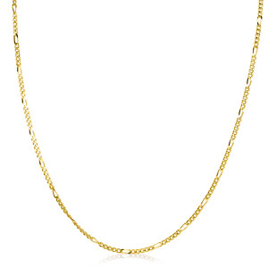 ZINZI zlv. figaro collier 45 cm geel verguld