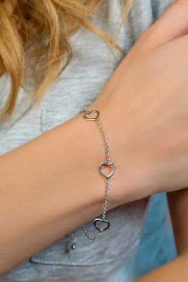 Zinzi silbernes Armband Herz 17-20cm ZIA1188