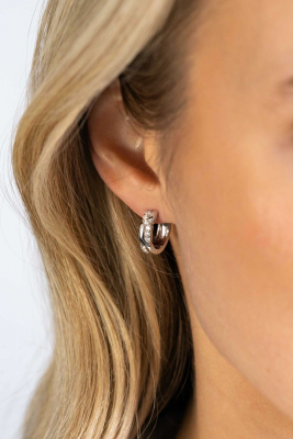 ZINZI zlv. oorringen scharnier met zirconia's 15x4mm