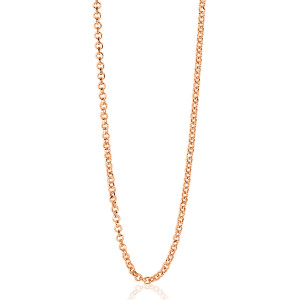 45cm ZINZI silberne Jasseron Kette rosé vergoldet ZILC-J45R