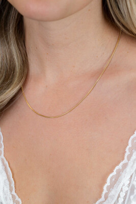 Zinzi silberne Schlangenkette gelb vergoldet 1mm breit ZISL45G